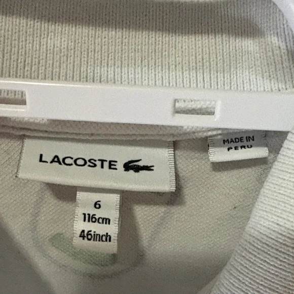 Lacoste Kids Polo Shirt - White with Colorful Graphics - Picture 2 of 5
